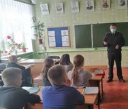 Профилактическая беседа с обучающимися 5 класса инспектором ГИБДД Н.В.Котяш